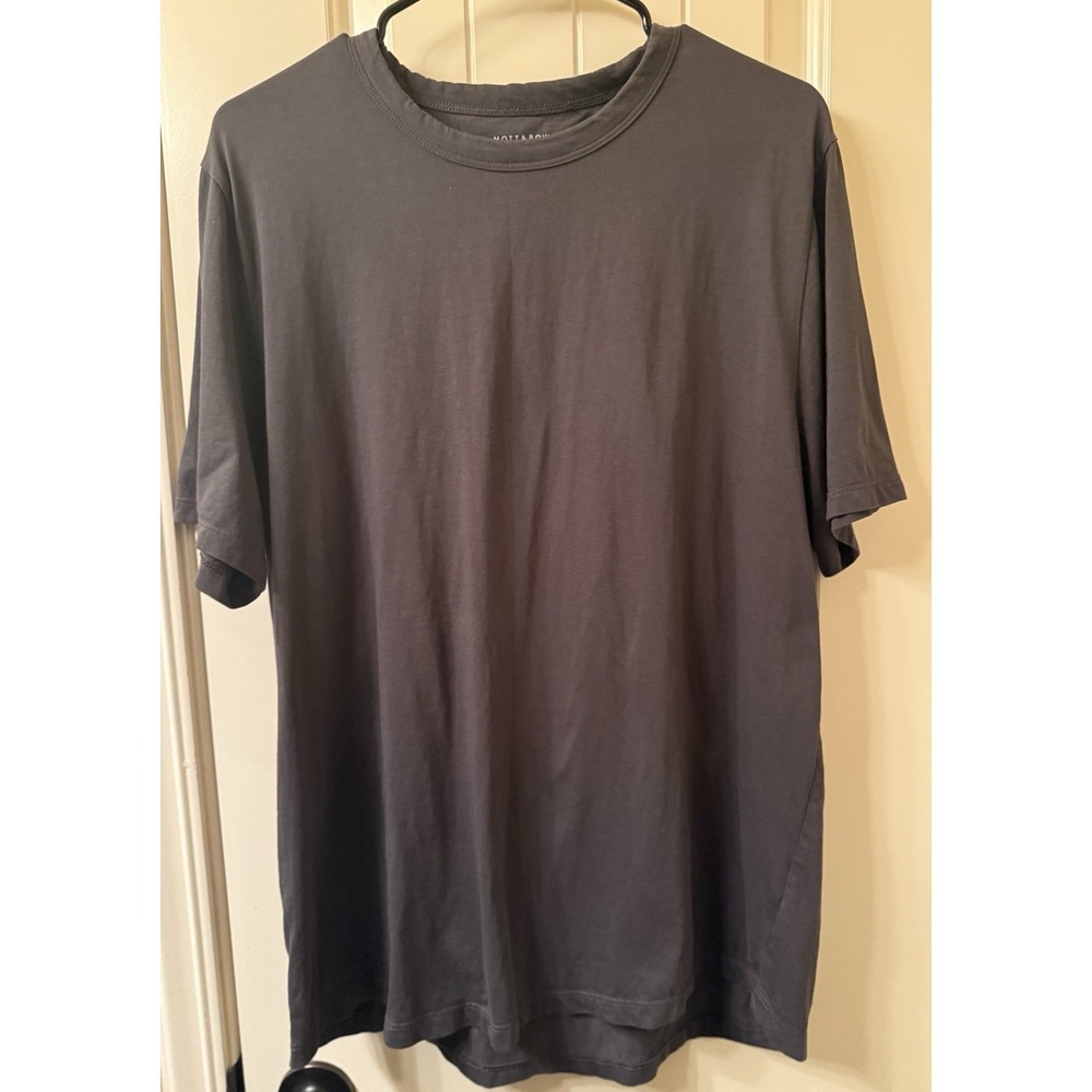 Mott & Bow The Driggs Crew Neck T-Shirt XL Charcoal Gray 100% Cotton Peru